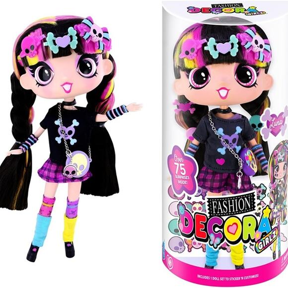 Luna Decora Fashion Girlz 11" Doll Sticker & Endless Style Fun for Creative Play - Picture 6 of 7